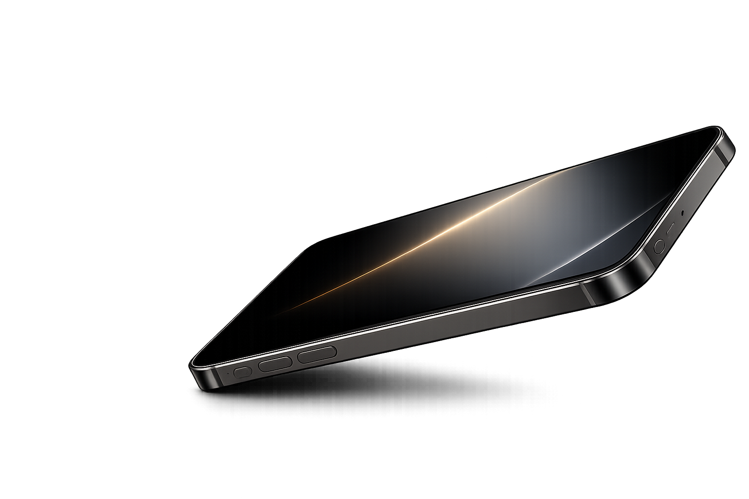 Smartphone premium — design em titânio